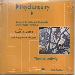 Psychinquiry  CD-Rom David G Myers Psychology  Thomas Ludwig Seventh Ed. Sealed